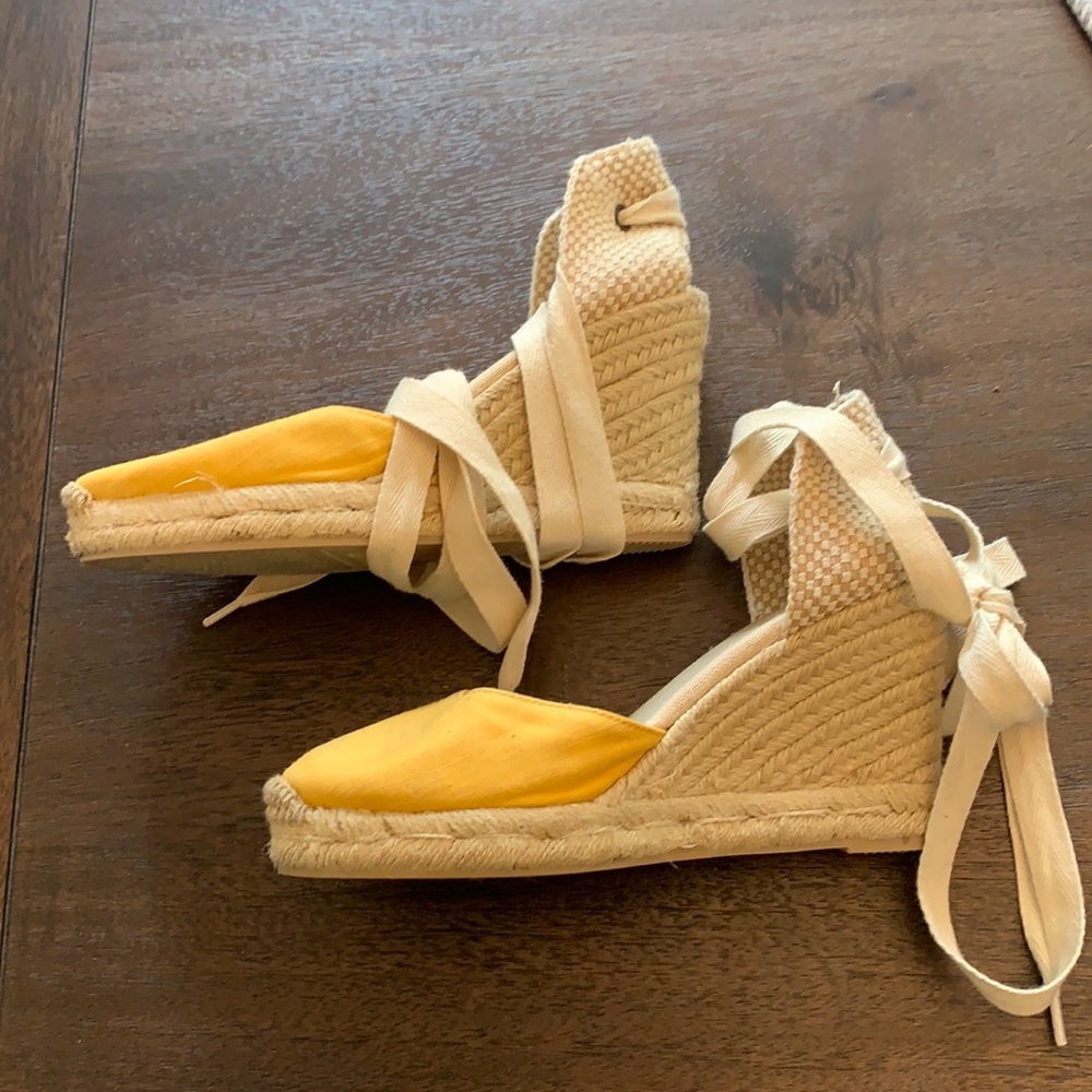 Soludos Marigold Ankle Wrapped Espadrille Wedges